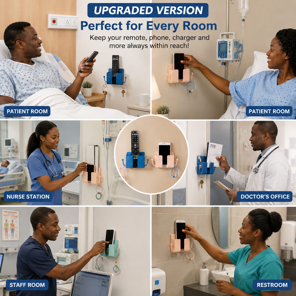 Multipurpose Wall Mounted Phone Holder